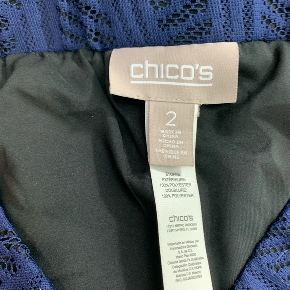 Chico’s / Palazzo Crochet Blue Black - Picture 2 of 7